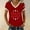 z1 Red, variant on Vinsonshop Women's 250 Anniversary Usa Shirt V-neck 250 Years T-shirt 1776-2026 250th Spring Summer Patriotic Shirts Apparel Black L