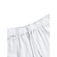 thumbnail image 4 of Innerwin Bottoms Solid Color Men Pants Outdoor Elastic Waist Loose Trousers White L, 4 of 7