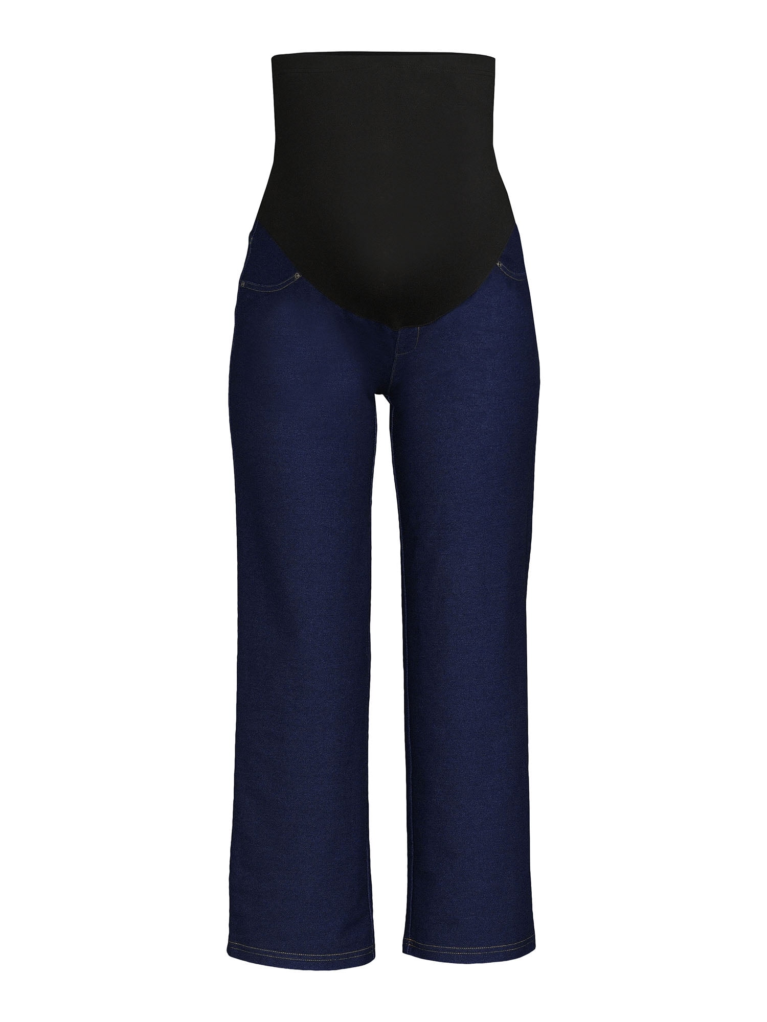 Time and Tru Maternity Essentials Straight Leg Jeggings, 27" Inseam, Sizes S-XXL