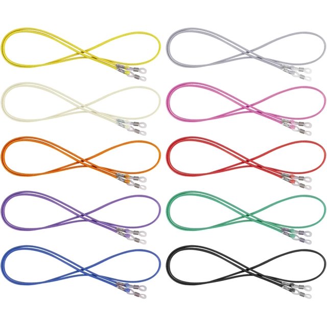10 piezas de cordón para gafas, cadena de gafas de sol de colores, correa de cuerda de sujeción para gafas de lectura para mujeres, hombres y niños, deportes