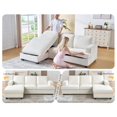 thumbnail image 3 of VANACC L Couches for Living Room, Reversible L Shape Sofa with Chaise and Convertible Sofa with Storage, Beige Chenille, 3 of 9