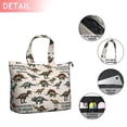 thumbnail image 2 of Beige Cartoon Dinosaurs Illustrations Pattern Travel Tote Bags for Women Carry On,Large Weekender Bags for Women Travel,Multi Functional Duffle Bag for Work,Shopping,Sports, 2 of 5
