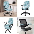 thumbnail image 2 of FKELYI Green Marble Texture Print 4 Pcs Set Office Chair Slipcovers with Removable Arm Rest Covers Soft Fabric Swivel Computer Chair Cover Breathable Armchair Protector, 2 of 7