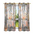 thumbnail image 6 of Yayeee Window Curtains Light Filtering 63"x52" Grommet Panel Pair Home Living Room Decor, Gray Llama Pattern, 6 of 7
