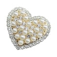 thumbnail image 5 of CIMAXIC Clip Style Car Perfume Base Heart Shape Pearl Rhinestone Decor Aromatherapy Solid Perfume Diffuser Auto Vehicle Inner Dashboard Decoration Valentine's Gift (Silver),1.18"X1.18"X0.59", 5 of 5