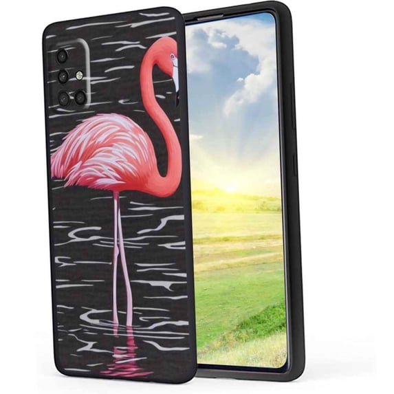 Compatible with Samsung Galaxy A51 4G Phone Case, Flamingo-4 Case Men Women, Flexible Silicone Shockproof Case for Samsung Galaxy A51 4G