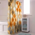 thumbnail image 5 of Shower Curtain Moroccan Pattern Geometric Shower Curtains for Bathroom Decor Modern Abstract Orange Shower Curtain Sets with Hooks Waterproof Fabric Bath Curtain Extra Long 72" X 84", 5 of 6