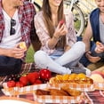 thumbnail image 4 of HLONK 100pcs Disposable Hot Dog Trays - Rectangular Paper Food Tray Holders with Blue & White Checkered Design  Perfect for Takeout  Durable & Easy to Clean  Hot Dog Holders for Serving, 4 of 6