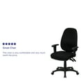 thumbnail image 5 of Flash Furniture Rochelle High Back Black Fabric Executive Swivel Ergonomic Office Chair with Adjustable Arms, 5 of 13