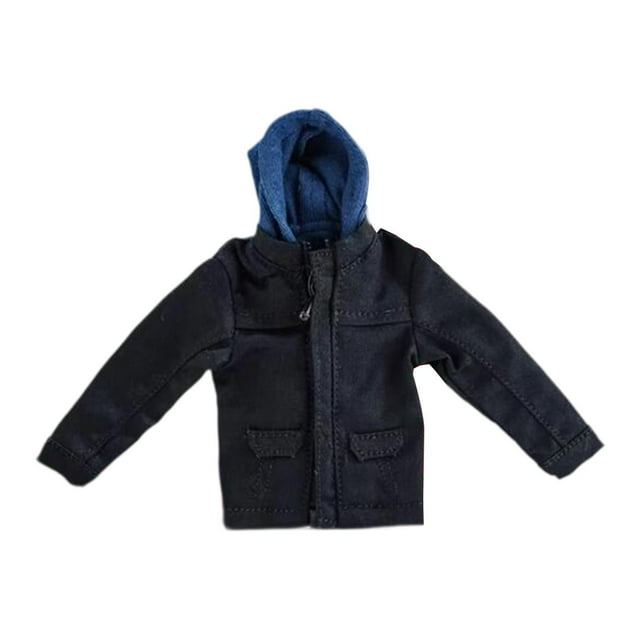Chaqueta con capucha perfke Ropa en miniatura Negro 1/12