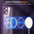 thumbnail image 3 of Dteck for Apple iPhone 11 Pro Max with Magnetic Invisible Stand Military Drop Protection Case, Shockproof Compatible with MagSafe Slim Rugged Matte Ring Holder Holder Phone Case for Men Women, purple, 3 of 7