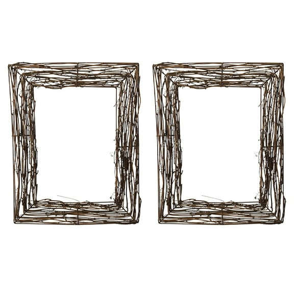 Gymnture 2 Grapevine Wood Wreaths for Crafts or Decoration