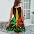 thumbnail image 6 of Jamaica Music Notes Stave Theme Sundress Sleeveless Dress Summer Women Clothes Dress for Women Dresses, 6 of 7