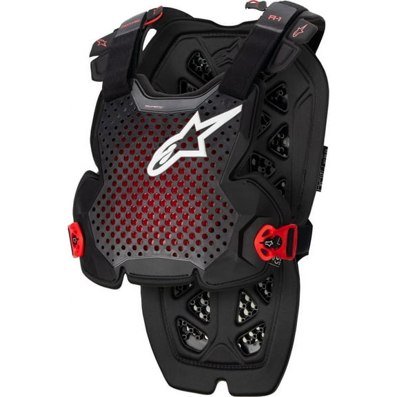 Alpinestars A-1 Roost Guard Chest Protectors-Black/Red-X-Large/2X-Large