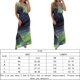 thumbnail image 2 of Vestido Vestido de fiesta de cóctel para mujer, cuello en V profundo, teñido anudado, sin mangas, sin espalda, traje diario Cgtredaw Azul T M para Mujer, 2 of 6