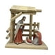 thumbnail image 3 of Estatua de belén navideño, adorno de mesa con luz, centro de mesa creativo, regalo artesanal, figura del nacimiento de Jesús para gabinete, 3 of 9