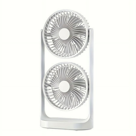 

YANGKJ Quiet 8.0 Inch Portable Tower Fan with Dual Air Circulation - 1PC Portable Desk Fan for Bedroom Office and Travel - 3-Speed Options for Personal Cooling - Small Desk Fan for Desk