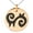 Rose, variant on Stainless Steel Aztec Energy Rune Engraved Small Medallion Circle Charm Pendant Necklace