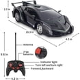 thumbnail image 5 of Voiture Télécommandée,Rc Voiture Échelle 1:16 8-10MPH Véhicule Haute Vitesse (Noir), 5 of 5