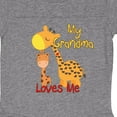 thumbnail image 3 of Inktastic My Grandma Loves Me Giraffe Boys or Girls Baby Bodysuit, 3 of 4