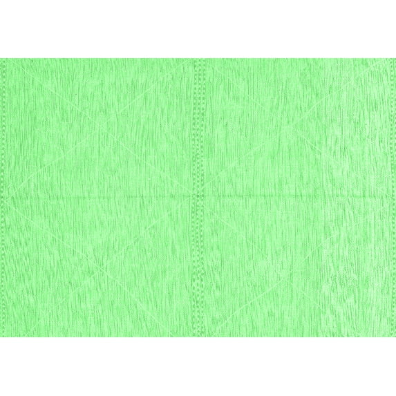 Ahgly Company Indoor Rectangle Solid Emerald Green Modern Area Rugs, 3' x 5'