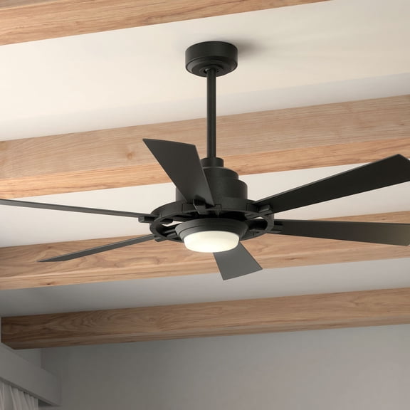 52" Kichler Gentry Distressed Black LED Ceiling Fan