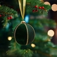 thumbnail image 6 of LanSuare Velvet Christmas Balls, 3.1" Flocked Christmas Tree Ball Ornaments, Shatterproof Plastic Xmas Ornaments for Holiday Wedding Party, Xmas Hanging Decoration(Green), 6 of 6