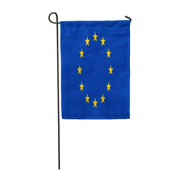 JSDART European Union Flag Official Colors and Proportion Correctly Patriotic Garden Flag Decorative Flag House Banner 12x18 inch