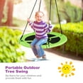 thumbnail image 5 of Gymax 40'' 770 lbs Flying Saucer Tree Swing Kids Gift w/ 2 Tree Hanging Straps Green, 5 of 10