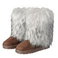thumbnail image 3 of Faux Fur Mid-Calf Snow Boots for Women -Warm, and Stylish Winter Footwear Y27K Boots Outdoor Indoor Shoes, 3 of 5