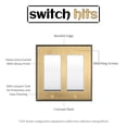 thumbnail image 4 of Switch Hits Antique Brass Gold Outlet Wall Plate | 1 Toggle - 1 GFI Rocker | 4.5" x 4.5" | Hand-Polished Brass Construction | Electrical Switch Plate Cover for All Configurations, 4 of 4