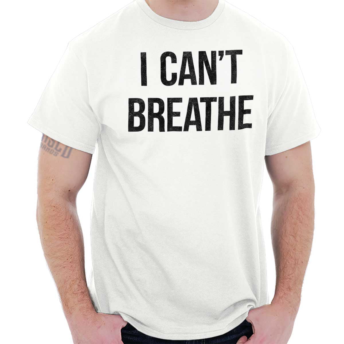 BLM Short Sleeve Black Lives Matter Casual Tees Shirts Adult T-Shirt I Cant Breathe T-Shirt Men