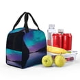 thumbnail image 6 of Lsque Night At Lake Aurora Pattern Lunch Bag Women/Men Insulated Lunch Box,Small Leakproof Cooler Food Lunch Containers Reusable High Capacity Lunch Tote Bags, 6 of 6
