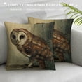 thumbnail image 3 of Orinice Owl Graphic Decorative Throw Pillow Cover for Home Couch Living Room Bed Sofa - Durable Cotton Linen Fabric 1PC 24x24in, 3 of 5