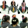 thumbnail image 5 of Colored Braids Hair Extensions with Rubber Bands Rainbow Braided Synthetic Hairpieces Ponytail Hair Accessories for Women Kids Girls Party Highlights Cosplay Dress Up (12PCS A Style), 5 of 8