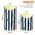 thumbnail image 4 of Stripes Stars Pattern Flameless Candles 2 PCS with Remote Realistic Moving Flame LED Tapered Pillar Set for Home Decor, 4 of 7