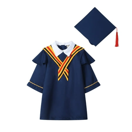 

Baby Clothes for Girls Suit Kindergarten Children Graduation Stage Performance Gown with Hat Newborn Boy Clothes