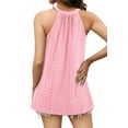 thumbnail image 2 of Sherrylily Summer Women Tank Top Loose High Neck Sleeveless Tops Flowy Cami Pleated Shirts, 2 of 5
