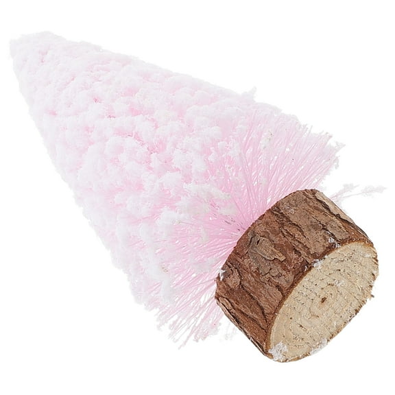 MLINS Artificial Mini Christmas Tree Snow Flocked Xmas Trees With Wood Base Sisal Trees For Tabletop Christmas Decor Winter Ornaments Home Crafts
