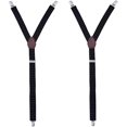thumbnail image 2 of Men's Adjustable Elastic Garter Straps Military Style Non-Slip Y-Style Black Garter Straps, 2 of 5