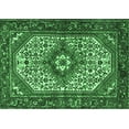 thumbnail image 1 of Ahgly Company Indoor Rectangle Medallion Emerald Green Traditional Area Rugs, 5' x 7', 1 of 4