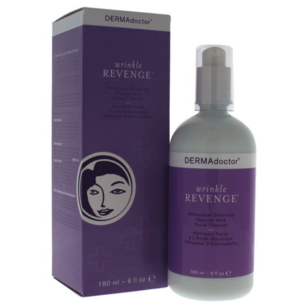 Wrinkle Revenge Antioxidant Enhanced Glycolic Acid Facial Cleanser by DERMAdoctor for Women - 6 oz
