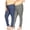 Denim Blue-Grey, variant on Women's Plus Size Comfy Slim Pocket Jeggings Jeans Pants with Button (Pack of 2)