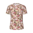 thumbnail image 5 of Wukai Rose Flowers Print Men's Short-Sleeved Mesh T-Shirt,Quick-Dry Short Sleeve Workout T-Shirt-, 5 of 8