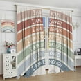 thumbnail image 4 of Rainbow Curtains for Kids Boho Nursery Colorful Sun Star Clouds Pastel Bohemian Girls Child Art Printed Living Room Bedroom Window Drapes Treatment Fabric 42x63 Inch Blackout, 4 of 7