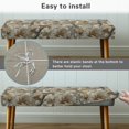 thumbnail image 6 of XYZCANDO Dust Resistant Bench Seat Protection, Woodland Oak Leaf Camouflage Pattern Polyester Spandex Fabric Washable Bench Seat Slipcover for Dining Room Bedroom, 6 of 9