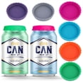 thumbnail image 1 of 6pcs No Spill Silicone Soda Can Lids Soda Juice Beverage Beer Fits Standard Soda Cans Protector6417242423278, 1 of 5