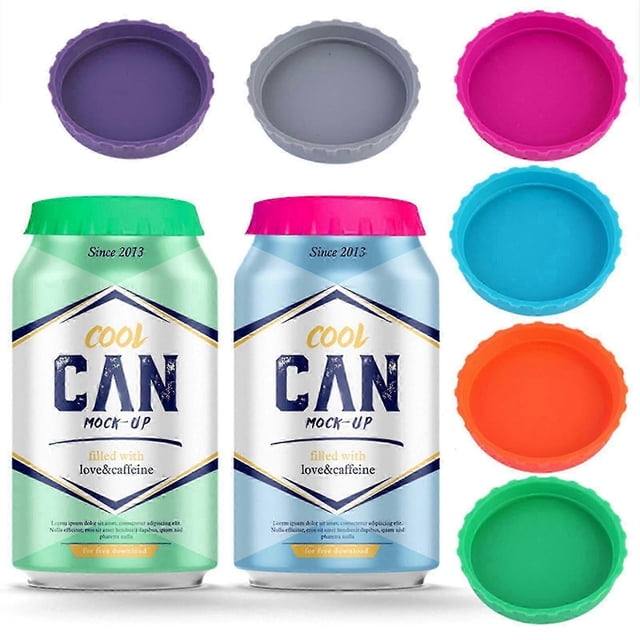 6pcs No Spill Silicone Soda Can Lids Soda Juice Beverage Beer Fits Standard Soda Cans Protector6417242423278