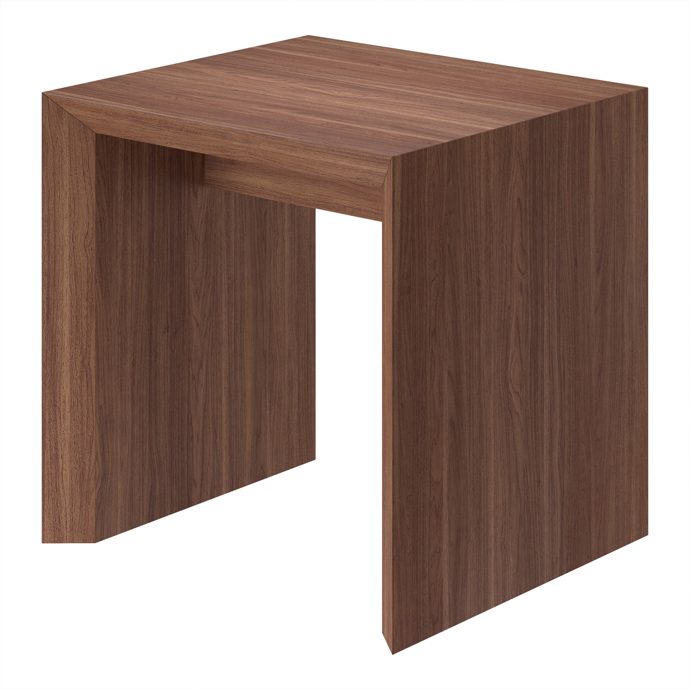 Evelyn&Zoe Modern/Contemporary 22" Wide Satin Walnut Side Table