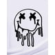 thumbnail image 4 of Women's Casual Graphic Tee - Black and White joyful Face Print, Short Sleeve Crew Neck T-Shirt, Lightweight Polyester Fabric, Spring/Summer Fashion Top, Ladies T Shirts, 4 of 7